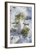 Snowman at Vallombrosa-Guido Cozzi-Framed Photographic Print