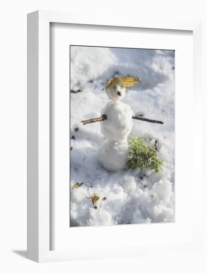 Snowman at Vallombrosa-Guido Cozzi-Framed Photographic Print