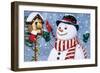 Snowman, Birdhouse-William Vanderdasson-Framed Giclee Print