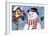 Snowman, Birdhouse-William Vanderdasson-Framed Giclee Print