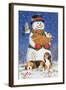 Snowman, Birds and Beagles-William Vanderdasson-Framed Giclee Print