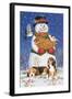 Snowman, Birds and Beagles-William Vanderdasson-Framed Giclee Print