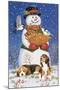 Snowman, Birds and Beagles-William Vanderdasson-Mounted Giclee Print