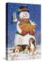 Snowman, Birds and Beagles-William Vanderdasson-Stretched Canvas