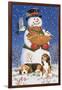 Snowman, Birds and Beagles-William Vanderdasson-Framed Giclee Print