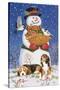 Snowman, Birds and Beagles-William Vanderdasson-Stretched Canvas