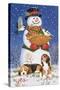 Snowman, Birds and Beagles-William Vanderdasson-Stretched Canvas