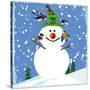 Snowman Blue 2-null-Stretched Canvas