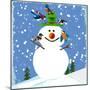 Snowman Blue 2-null-Mounted Giclee Print
