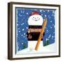 Snowman Blue-null-Framed Giclee Print