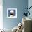 Snowman Blue-null-Framed Giclee Print displayed on a wall