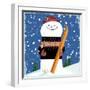 Snowman Blue-null-Framed Giclee Print