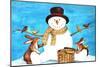 Snowman Bunnies-null-Mounted Giclee Print