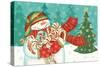 Snowman Candyland I-Veronique Charron-Stretched Canvas