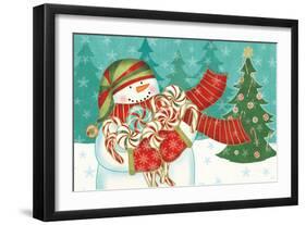 Snowman Candyland I-Veronique Charron-Framed Art Print