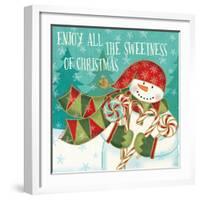 Snowman Candyland III-Veronique Charron-Framed Art Print