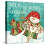 Snowman Candyland III-Veronique Charron-Stretched Canvas