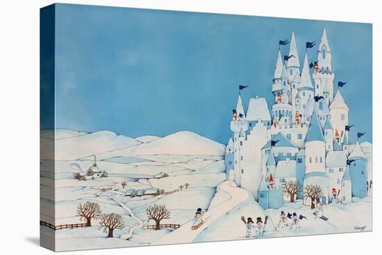 Snowman Castle, 1997-Christian Kaempf-Stretched Canvas