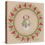 Snowman Circle-Debbie McMaster-Stretched Canvas