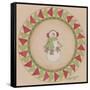 Snowman Circle-Debbie McMaster-Framed Stretched Canvas