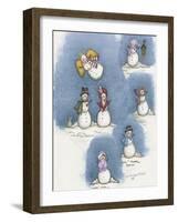 Snowman Collage-Debbie McMaster-Framed Giclee Print