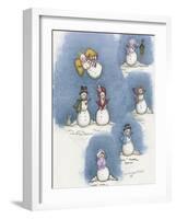 Snowman Collage-Debbie McMaster-Framed Giclee Print