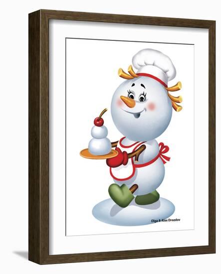 Snowman Cook-Olga And Alexey Drozdov-Framed Photographic Print