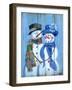 Snowman Couple-Marilyn Dunlap-Framed Art Print