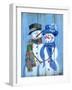 Snowman Couple-Marilyn Dunlap-Framed Art Print