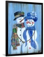 Snowman Couple-Marilyn Dunlap-Framed Art Print