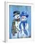 Snowman Couple-Marilyn Dunlap-Framed Art Print