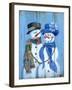 Snowman Couple-Marilyn Dunlap-Framed Art Print