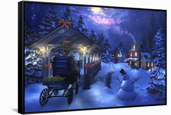 Snowman Crossing-Joel Christopher Payne-Framed Stretched Canvas