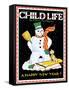 Snowman & Dog - Child Life, January 1935-Eleanor Mussey Young-Framed Stretched Canvas