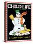 Snowman & Dog - Child Life, January 1935-Eleanor Mussey Young-Stretched Canvas