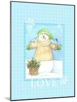 Snowman Dove Love-Melinda Hipsher-Mounted Giclee Print