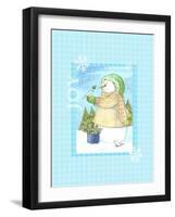 Snowman Doves-Melinda Hipsher-Framed Giclee Print