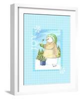 Snowman Doves-Melinda Hipsher-Framed Giclee Print