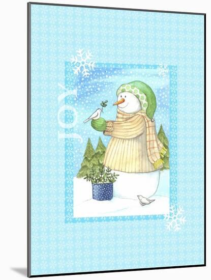 Snowman Doves-Melinda Hipsher-Mounted Giclee Print