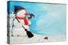 Snowman Dream-Christian Kaempf-Stretched Canvas