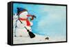 Snowman Dream-Christian Kaempf-Framed Stretched Canvas