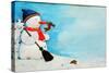 Snowman Dream-Christian Kaempf-Stretched Canvas