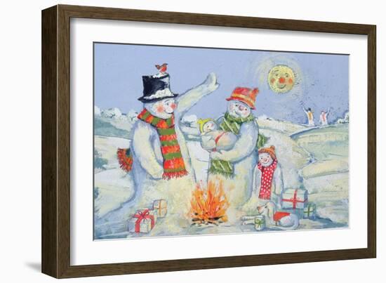 Snowman Family, 1995-David Cooke-Framed Giclee Print