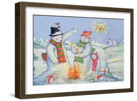 Snowman Family, 1995-David Cooke-Framed Giclee Print