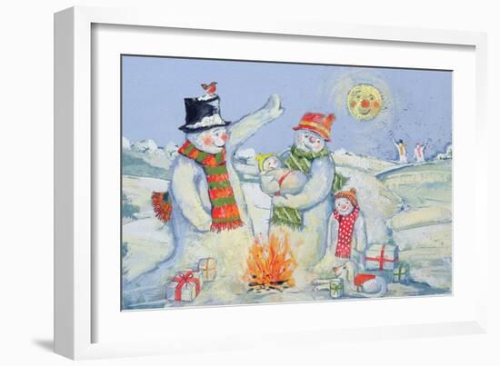 Snowman Family, 1995-David Cooke-Framed Giclee Print