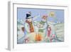 Snowman Family, 1995-David Cooke-Framed Giclee Print