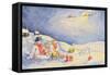 Snowman Family Christmas-David Cooke-Framed Stretched Canvas