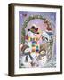 Snowman Family Posting a Letter-MAKIKO-Framed Giclee Print