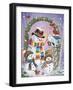 Snowman Family Posting a Letter-MAKIKO-Framed Giclee Print
