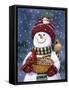 Snowman Feeding Birds-William Vanderdasson-Framed Stretched Canvas